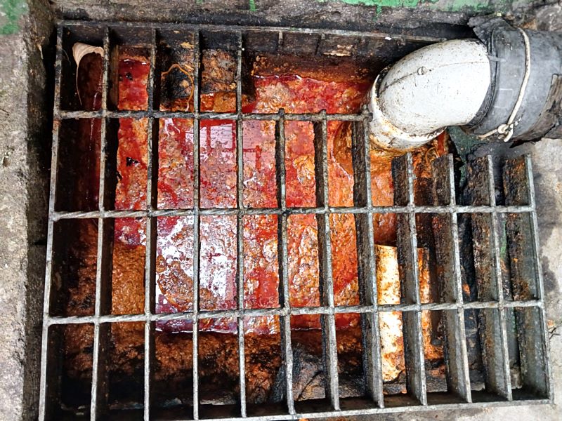 하수구 막힘 작업 현장